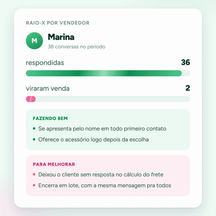 Raio-x por vendedor