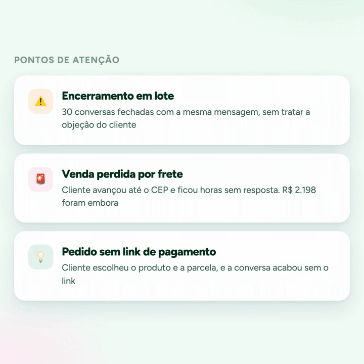 Pontos de atenção