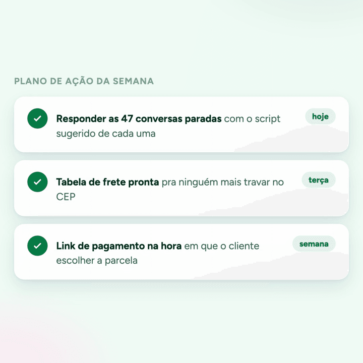 Plano de ação da semana